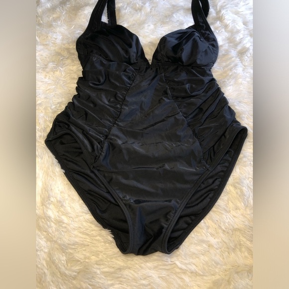 VENUS Black One Piece Swimsuit with Adjustable Straps SIZE 10 NWOT - Picture 12 of 16